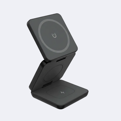 Gripfy MagFold™ 3-in-1 Magnetic Wireless Charger – Foldable Charging Station for iPhone, Apple Watch & AirPods